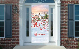 Winter Cardinal (36x80) - - made of premium durable fabric so it will last year after year. #1 selling fabric door cover! As seen in NBC, CBS & Fox