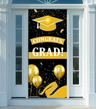 Load image into Gallery viewer, Splendoorz Congrats Grad! Decorative Door Cover (31&quot;x80&quot;) - Made of Premium Durable Fabric so it Will Last Year After Year! #1 Selling Fabric Door Cover!
