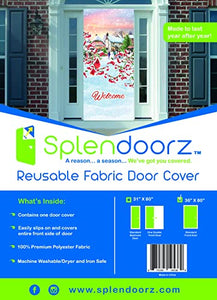Winter Cardinal (36x80) - - made of premium durable fabric so it will last year after year. #1 selling fabric door cover! As seen in NBC, CBS & Fox